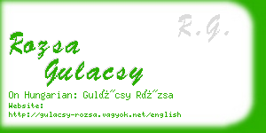 rozsa gulacsy business card